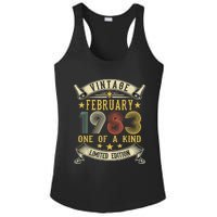 40th Birthday Gift Vintage February 1983 Limited Edition Ladies PosiCharge Competitor Racerback Tank