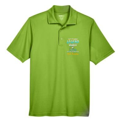 43rd Birthday Gift The Fishing Legend 43 Years Fisherman Men's Origin Performance Pique Polo