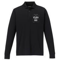 42nd Birthday Gift For In Spanish Regalo Cumpleanos 42 Performance Long Sleeve Polo