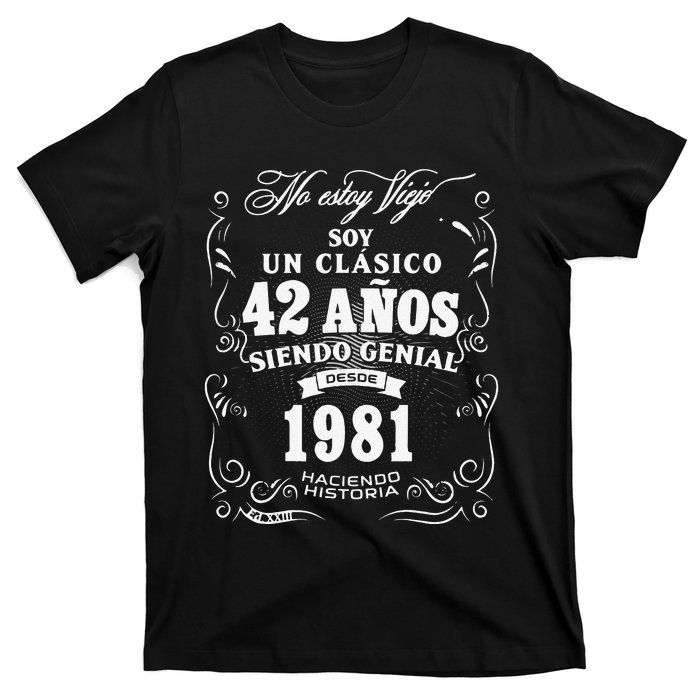 42nd Birthday Gift For In Spanish Regalo Cumpleanos 42 T-Shirt