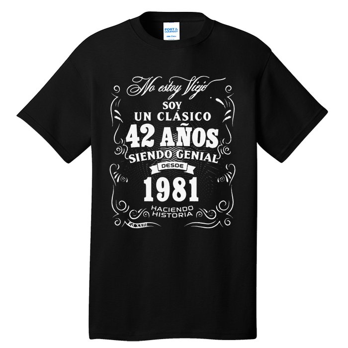 42nd Birthday Gift For In Spanish Regalo Cumpleanos 42 Tall T-Shirt