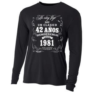 42nd Birthday Gift For In Spanish Regalo Cumpleanos 42 Cooling Performance Long Sleeve Crew