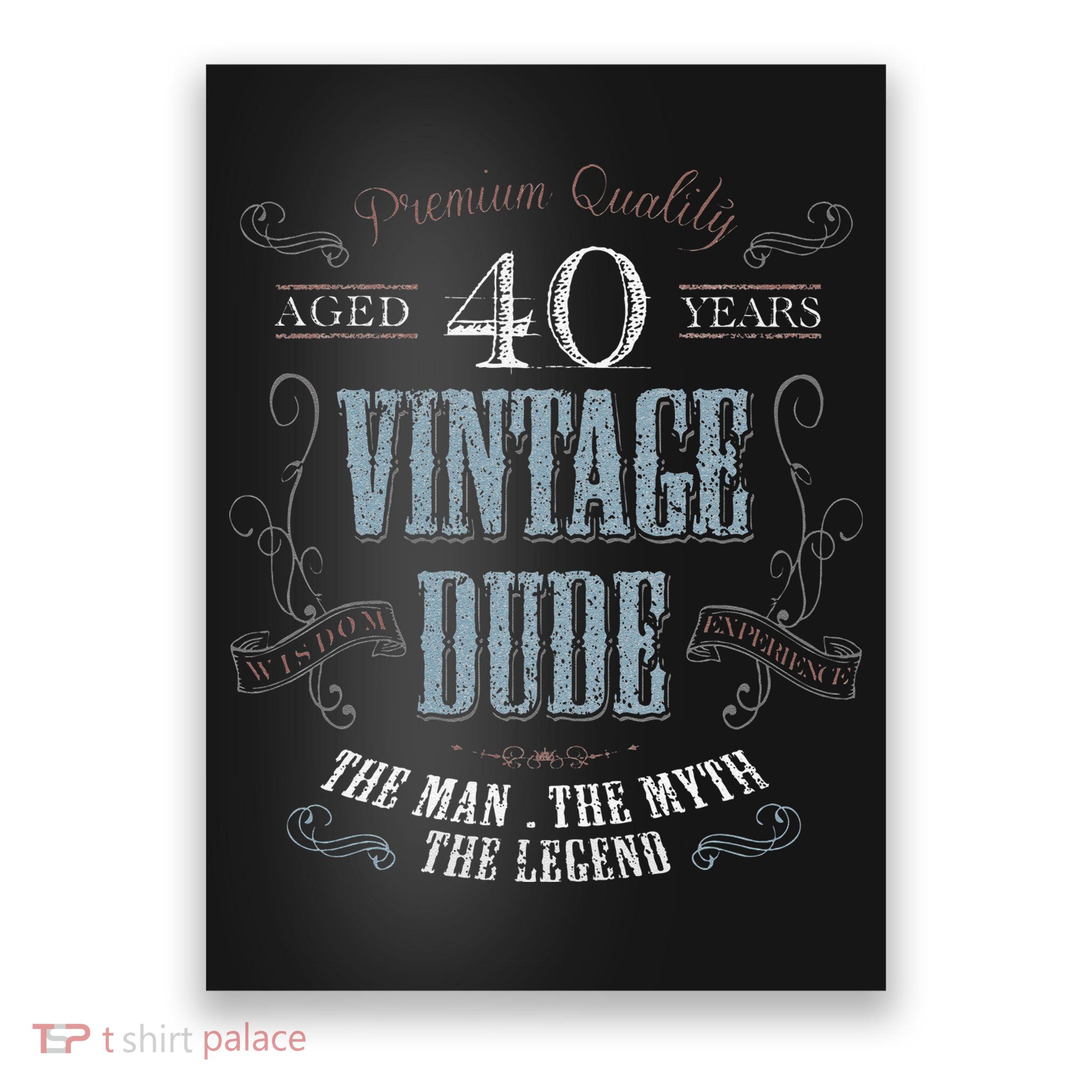 40th Birthday Gift Idea For Vintage Dude 40 Years Old Poster