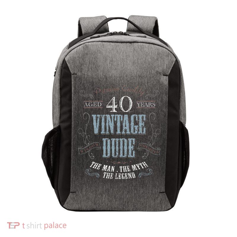 40th Birthday Gift Idea For Vintage Dude 40 Years Old Vector Backpack
