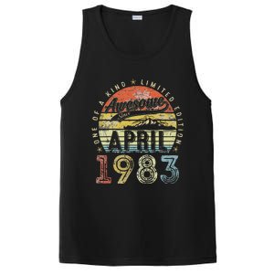 40th Birthday Gift Awesome Since April 1983 PosiCharge Competitor Tank