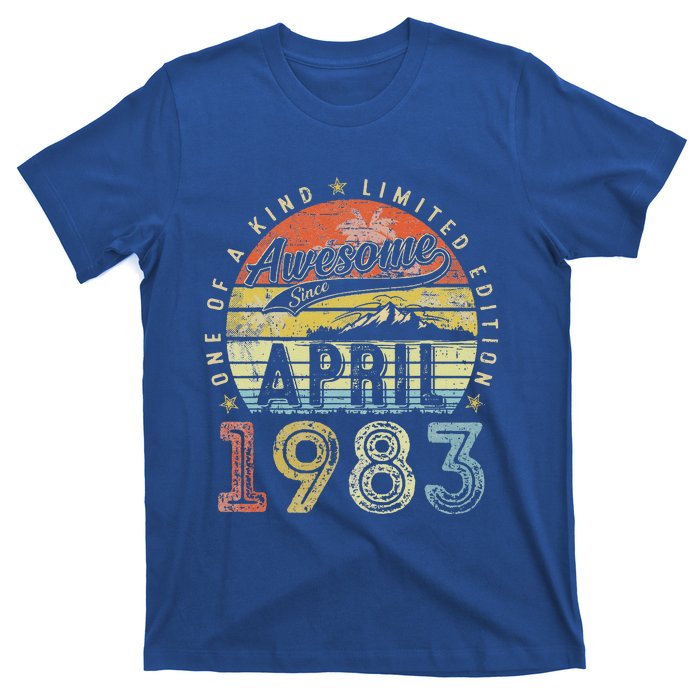 40th Birthday Gift Awesome Since April 1983 T-Shirt