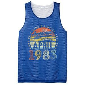 40th Birthday Gift Awesome Since April 1983 Mesh Reversible Basketball Jersey Tank