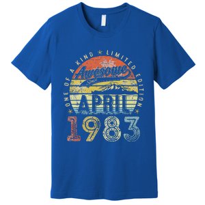 40th Birthday Gift Awesome Since April 1983 Premium T-Shirt