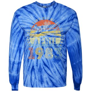 40th Birthday Gift Awesome Since April 1983 Tie-Dye Long Sleeve Shirt