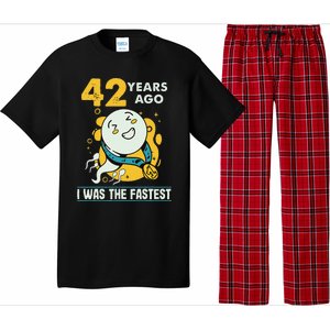 42nd Birthday Humor 42 Years Ago I Was The Fastest Pajama Set