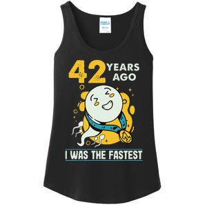 42nd Birthday Humor 42 Years Ago I Was The Fastest Ladies Essential Tank