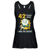 42nd Birthday Humor 42 Years Ago I Was The Fastest Ladies Essential Flowy Tank