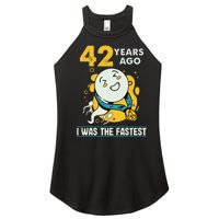 42nd Birthday Humor 42 Years Ago I Was The Fastest Women's Perfect Tri Rocker Tank