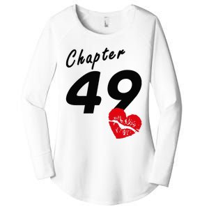 49th Birthday Heart Lips Love Chapter 49 Years Old Gift Women's Perfect Tri Tunic Long Sleeve Shirt