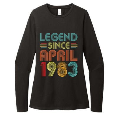 40th Birthday Idea Legend Since April 1983 40 Years Old Bday Womens CVC Long Sleeve Shirt