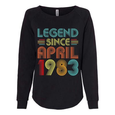 40th Birthday Idea Legend Since April 1983 40 Years Old Bday Womens California Wash Sweatshirt