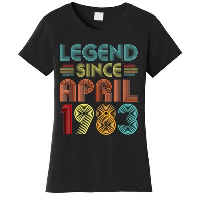 40th Birthday Idea Legend Since April 1983 40 Years Old Bday Women's T-Shirt