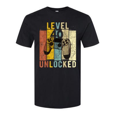  40th Birthday Level 40 Unlocked Video Gamer Softstyle CVC T-Shirt