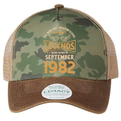 40 Birthday Legends Were Born In September 1982 Meaningful Gift Legacy Tie Dye Trucker Hat