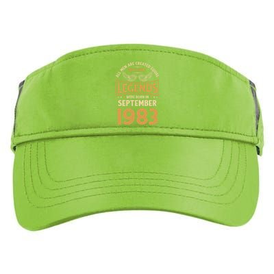 40 Birthday Legends Were Born In September 1983 Gift Adult Drive Performance Visor