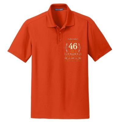 46th Birthday Man Woman 46 Year Old Gift Dry Zone Grid Polo