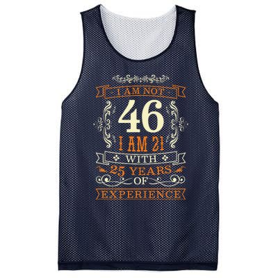 46th Birthday Man Woman 46 Year Old Gift Mesh Reversible Basketball Jersey Tank