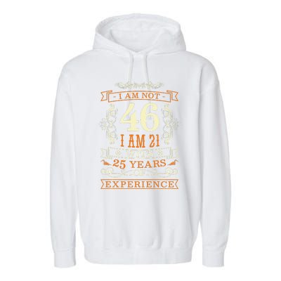 46th Birthday Man Woman 46 Year Old Gift Garment-Dyed Fleece Hoodie