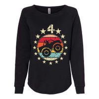 4th Birthday Monster Truck 4 Year Old Birthday Womens California Wash Sweatshirt