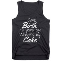 40th Birthday Mom Of 40 Year Old Son Daughter Birthday Tank Top