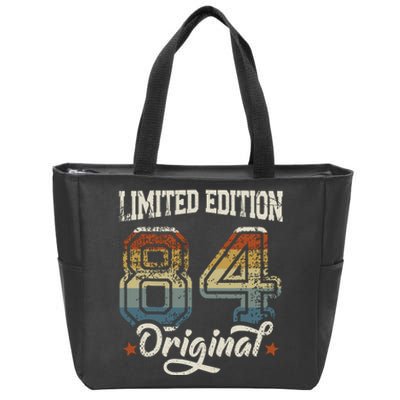 40th Birthday Man Woman 40 Years 1984 Decorative Funny Gift Zip Tote Bag