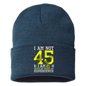 45th Birthday Man Woman 45 Year Old Gift Sustainable Knit Beanie