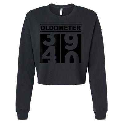 40th Birthday Oldometer 39-40 Cropped Pullover Crew