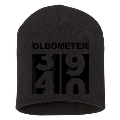 40th Birthday Oldometer 39-40 Short Acrylic Beanie