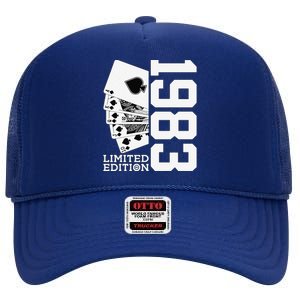 40th Birthday Poker Limited Edition 1983 High Crown Mesh Back Trucker Hat