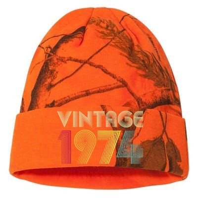 45th Birthday Present Gift Vintage 1974 Retro  Wo Mom Dad Kati Licensed 12" Camo Beanie