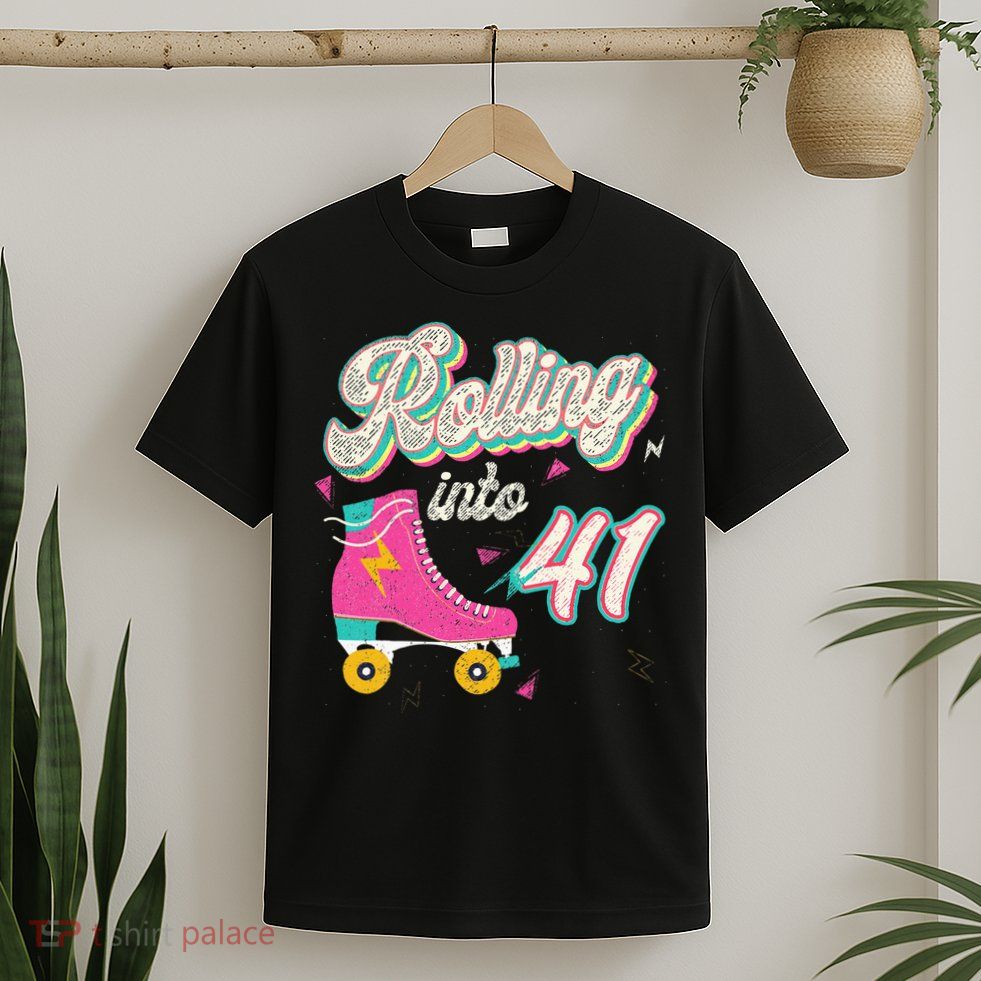 41st Birthday Roller Skates Rolling Into 41 Years Old Bday T-Shirt