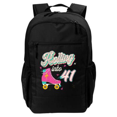 41st Birthday Roller Skates Rolling Into 41 Years Old Bday Backpack