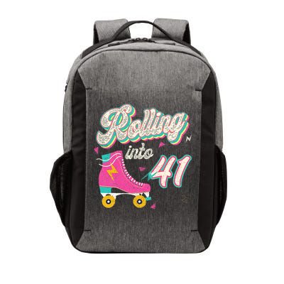 41st Birthday Roller Skates Rolling Into 41 Years Old Bday Vector Backpack