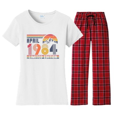 40th Birthday Retro 1984 Birthday Women's Flannel Pajama Set