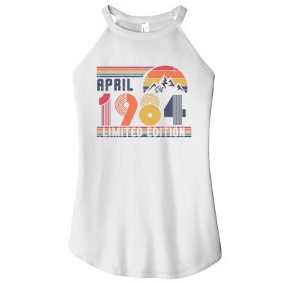 40th Birthday Retro 1984 Birthday Women’s Perfect Tri Rocker Tank