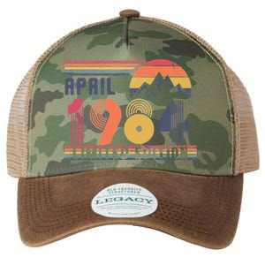 40th Birthday Retro April 1984 Birthday Legacy Tie Dye Trucker Hat