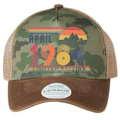 40th Birthday Retro April 1984 Birthday Legacy Tie Dye Trucker Hat