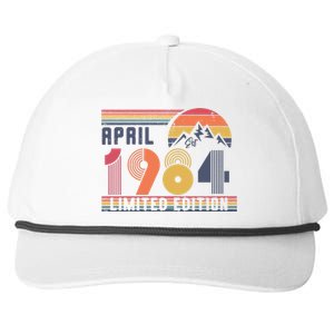 40th Birthday Retro April 1984 Birthday Snapback Five-Panel Rope Hat