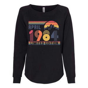 40th Birthday Retro April 1984 Birthday Womens California Wash Sweatshirt