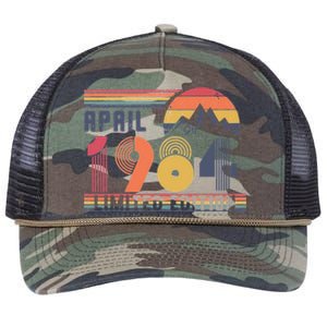 40th Birthday Retro April 1984 Birthday Retro Rope Trucker Hat Cap