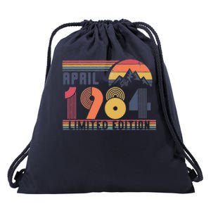 40th Birthday Retro April 1984 Birthday Drawstring Bag