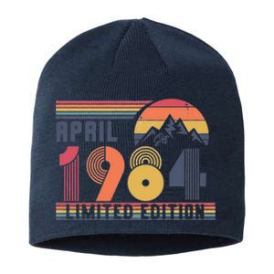 40th Birthday Retro April 1984 Birthday Sustainable Beanie