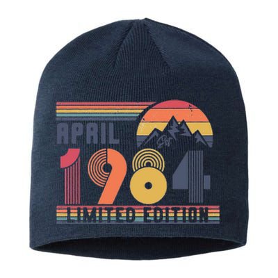 40th Birthday Retro April 1984 Birthday Sustainable Beanie