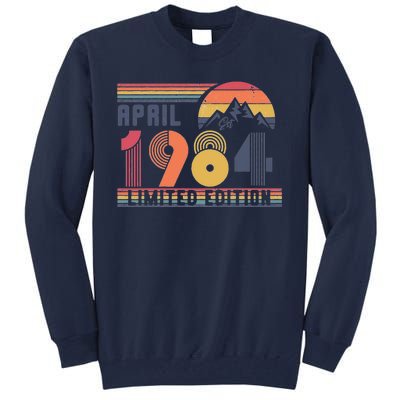 40th Birthday Retro April 1984 Birthday Tall Sweatshirt