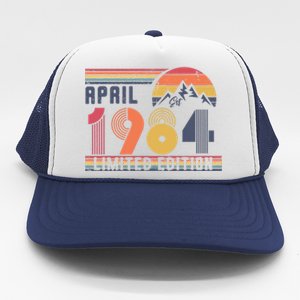 40th Birthday Retro April 1984 Birthday Trucker Hat